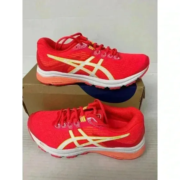 -732 Asics GT-1000 8, Laser/Pink/White, Womens Running Shoes-US 9 Womens