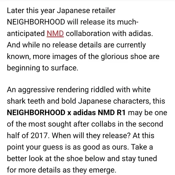 ❤ Adidas nmd r1‎ neighborhood m7.5 or w8.5