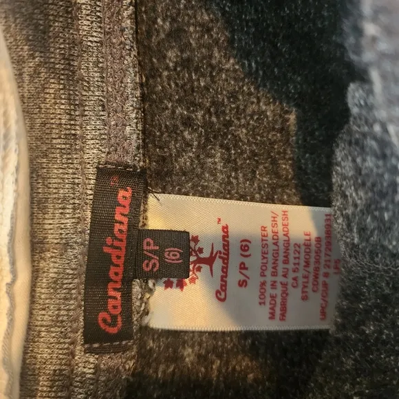 [ CANADIANA] size small 6, unisex  marled gray CUTEST  joggers w/ Canada 🇨🇦