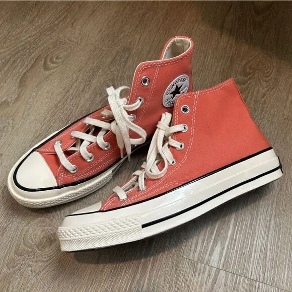 🆕 CONVERSE | Chuck 70 High Top Sneakers Orange Salmon Terracotta Size 6/8 NWOT