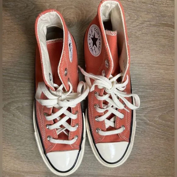 🆕 CONVERSE | Chuck 70 High Top Sneakers Orange Salmon Terracotta Size 6/8 NWOT