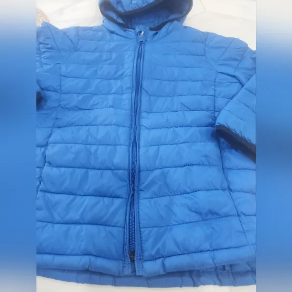 [ GAP KIDS] boys size Small,  blue zip up hooded prima loft down coat.