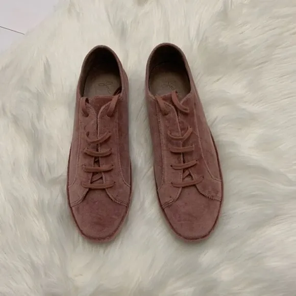 - New Joie DarylLight Mauve Velvet Sneakers