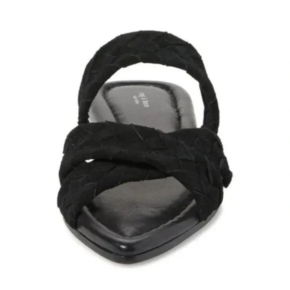 🆕 RAG &amp; BONE Lewis Pointed Toe Woven Leather Slide Sandal Shoes 10.5 Black