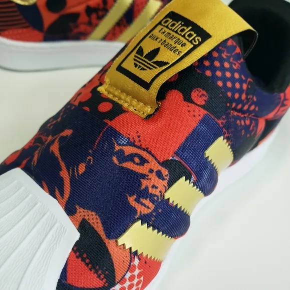 10K Adidas Superstar 360 GZ7347 RARE Unisex Kids Toddler Multi Slip On Sneakers
