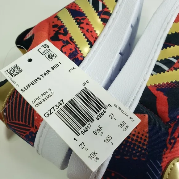 10K Adidas Superstar 360 GZ7347 RARE Unisex Kids Toddler Multi Slip On Sneakers