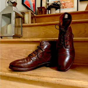 82% ⬇️ Retail - Officine Creative 7-Eyelet Brown Leather Boots - Mens 10US/43EU.