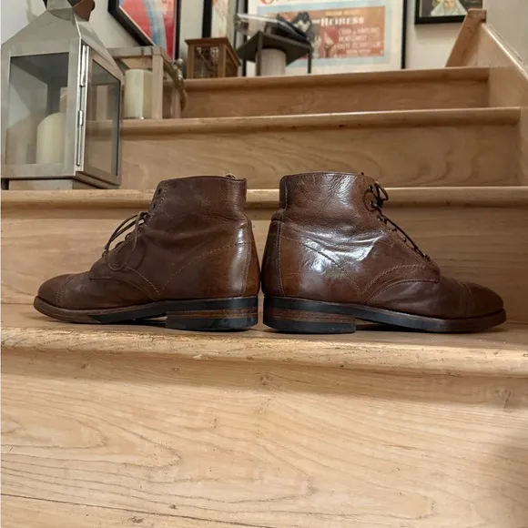 82% ⬇️ Retail - Officine Creative 7-Eyelet Brown Leather Boots - Mens 10US/43EU.