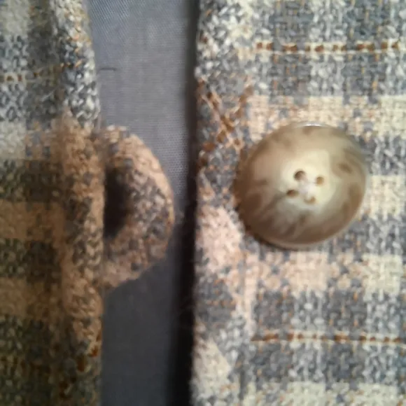 90s BROOKS BROTHERS Oversized Womens Wool Blazer Vintage Plaid Checked 8