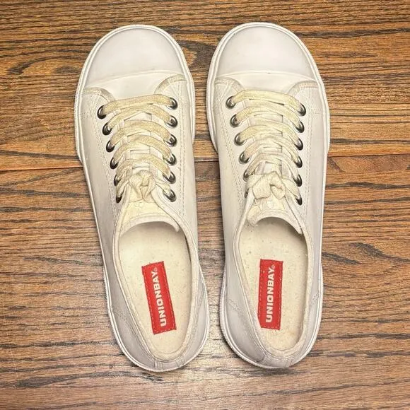 90’s Y2K Vintage UNIONBAY June-L White Leather Platform Sneakers Women’s 9.5