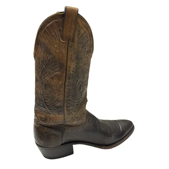Abilene Men's Brown 6684 Leather Western Cowboy Boots Size 10