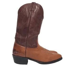 ACME Cowboy Boots Mens 12D Brown Leather Round Toe Western USA Made