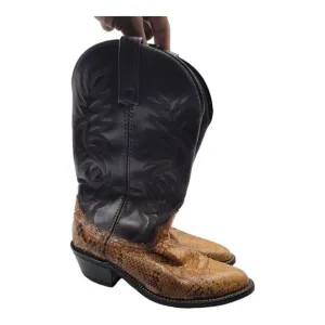 Acme Shoes mens snakeskin cowboy boots 8.5E