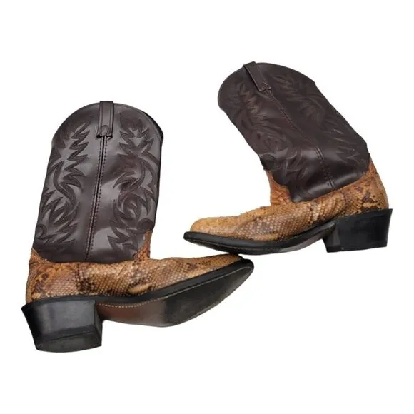 Acme Shoes mens snakeskin cowboy boots 8.5E
