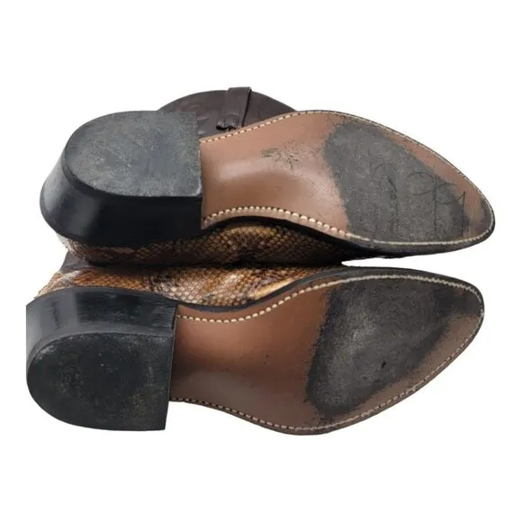 Acme Shoes mens snakeskin cowboy boots 8.5E
