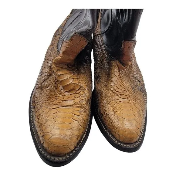 Acme Shoes mens snakeskin cowboy boots 8.5E