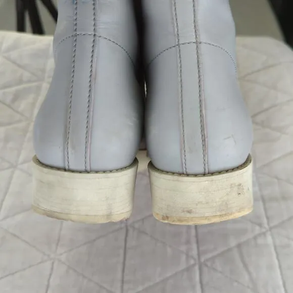 Acne Studios Feliks High Top Sneakers Gray Wedge Platform Leather Women's 38 8