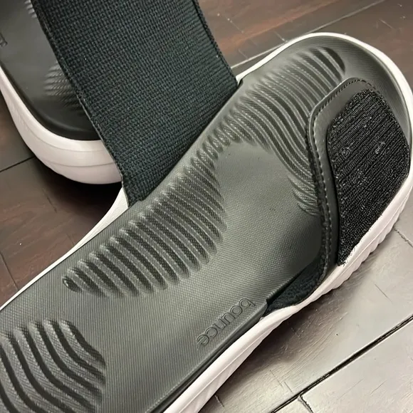 Adidas Alphabounce 2.0 Slides Sandals Shoes GY9415 new black white Mens Size 13
