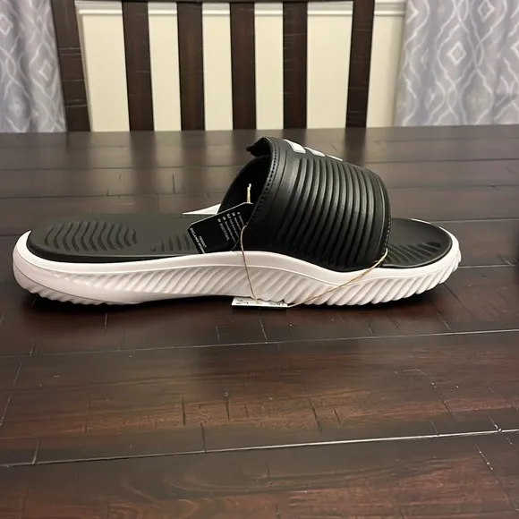 Adidas Alphabounce 2.0 Slides Sandals Shoes GY9415 new black white Mens Size 13