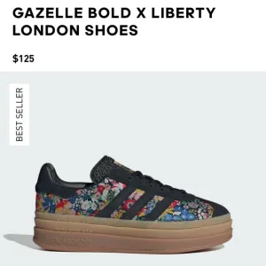 Adidas Black and Tan Gazelle Sneakers with Platform Sole