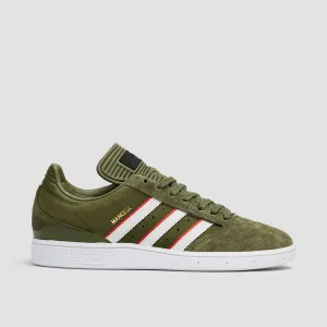 adidas Busenitz X Dan Mancina Shoes - Olive Strata/Red/Ftwr White