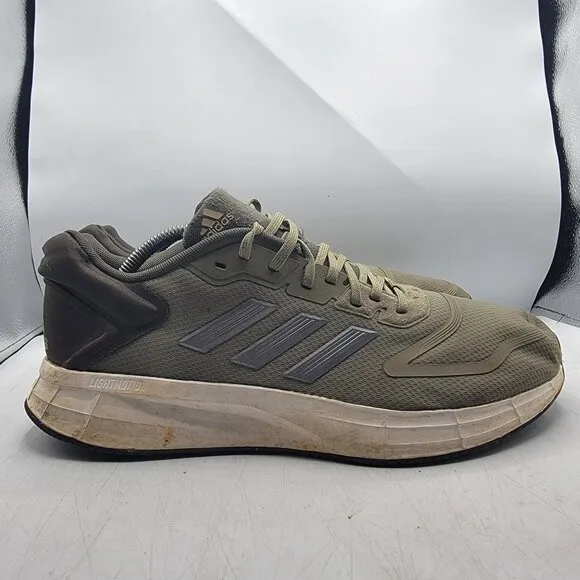 Adidas Duramo 10 Mens 11.5 Green Athletic Shoes Running Walking Gym AGW4073