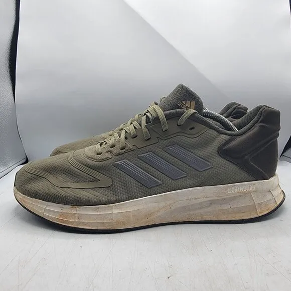 Adidas Duramo 10 Mens 11.5 Green Athletic Shoes Running Walking Gym AGW4073