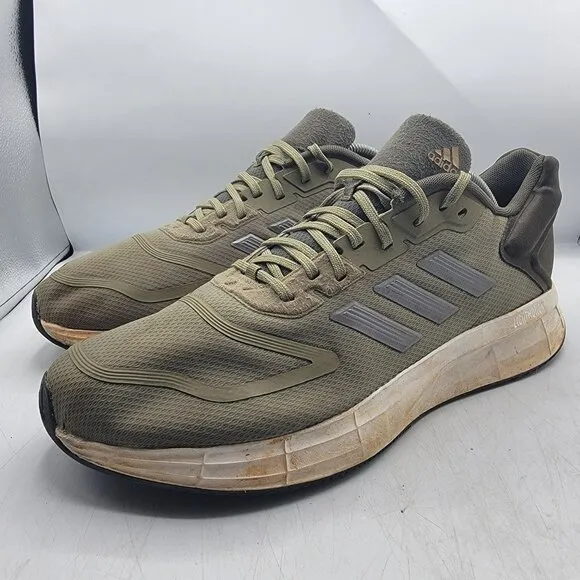 Adidas Duramo 10 Mens 11.5 Green Athletic Shoes Running Walking Gym AGW4073