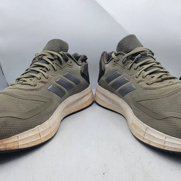 Adidas Duramo 10 Mens 11.5 Green Athletic Shoes Running Walking Gym AGW4073