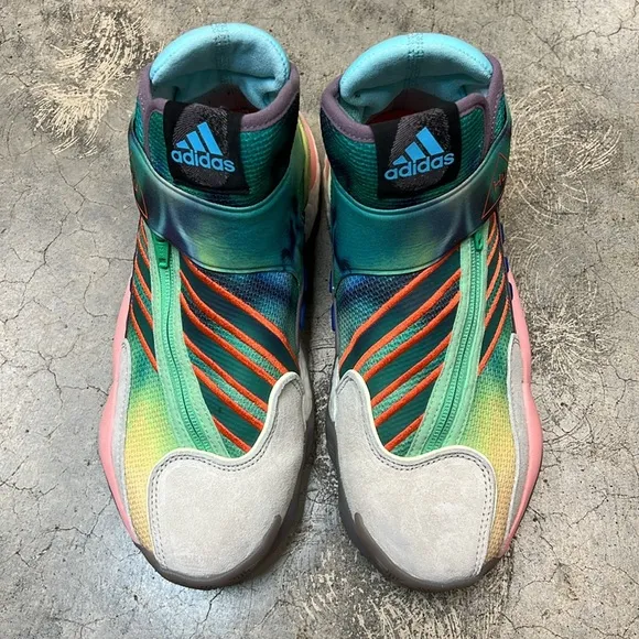 Adidas Hu multi color high top sneakers