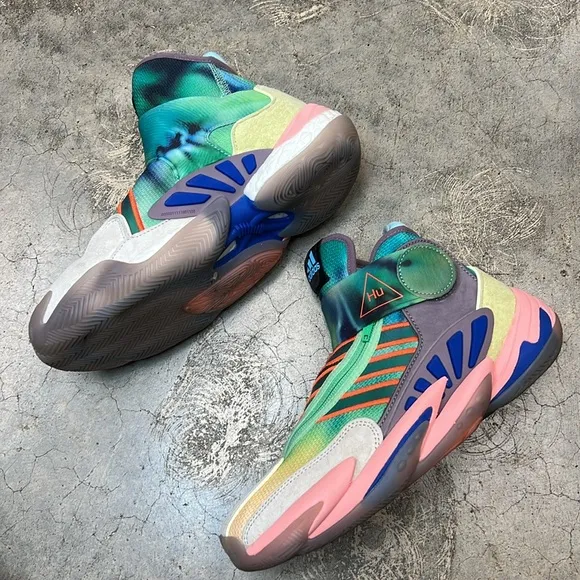 Adidas Hu multi color high top sneakers