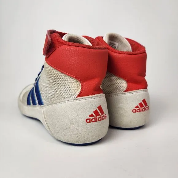 Adidas Hvc Wrestling Shoes Boys 4.5 G25909 Sports Workout Mesh Adjustable Straps