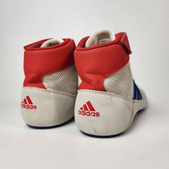 Adidas Hvc Wrestling Shoes Boys 4.5 G25909 Sports Workout Mesh Adjustable Straps