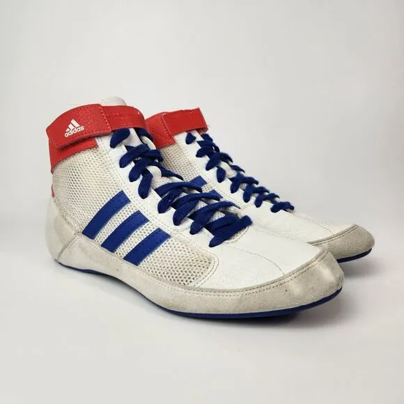 Adidas Hvc Wrestling Shoes Boys 4.5 G25909 Sports Workout Mesh Adjustable Straps