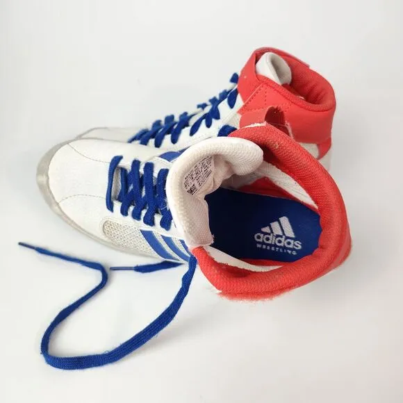 Adidas Hvc Wrestling Shoes Boys 4.5 G25909 Sports Workout Mesh Adjustable Straps