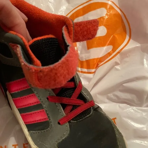 Adidas Kids Size 10K Velcro High Top Sneakers