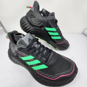 Adidas Mens Clima Warm LTD Running Shoes US 7 Black &amp; Neon Green Lightweight H67