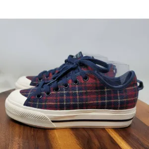 adidas Nizza RF Platform Red Plaid Sneakers 8.5