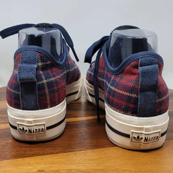 adidas Nizza RF Platform Red Plaid Sneakers 8.5