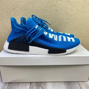 adidas NMD Human Race Shoes Mens Size 12 Blue White Pharrell Williams BB0618