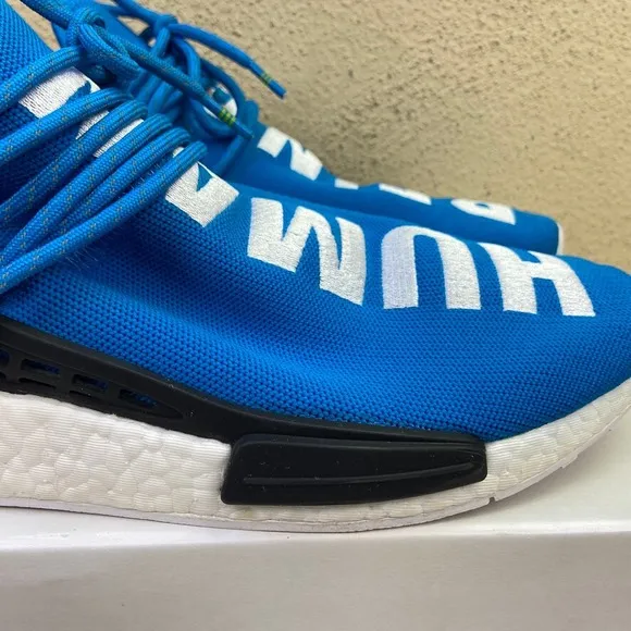 adidas NMD Human Race Shoes Mens Size 12 Blue White Pharrell Williams BB0618