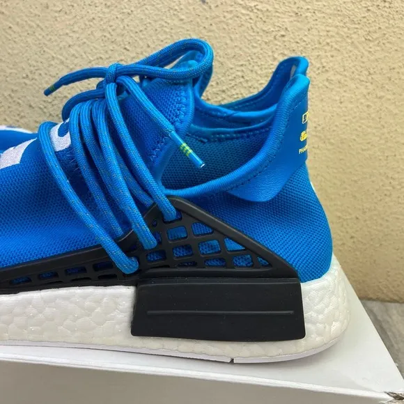 adidas NMD Human Race Shoes Mens Size 12 Blue White Pharrell Williams BB0618