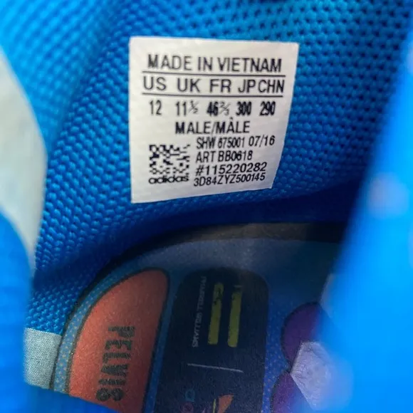 adidas NMD Human Race Shoes Mens Size 12 Blue White Pharrell Williams BB0618