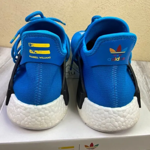 adidas NMD Human Race Shoes Mens Size 12 Blue White Pharrell Williams BB0618