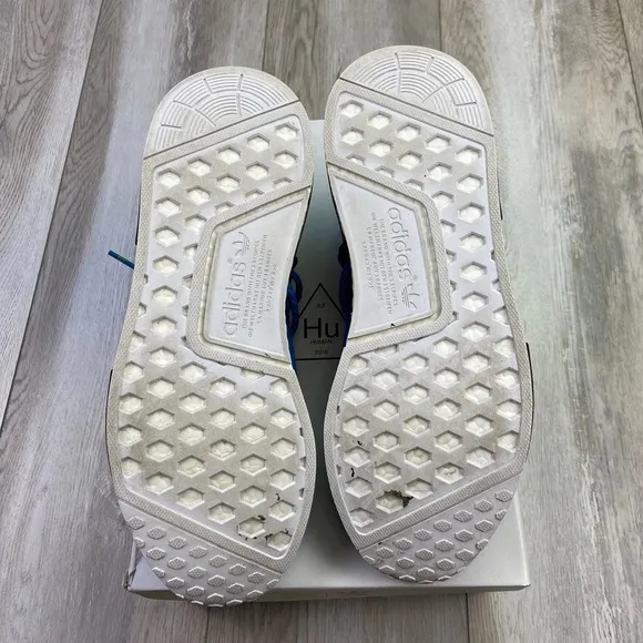 adidas NMD Human Race Shoes Mens Size 12 Blue White Pharrell Williams BB0618