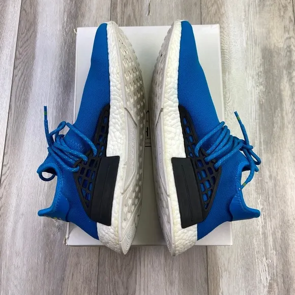 adidas NMD Human Race Shoes Mens Size 12 Blue White Pharrell Williams BB0618