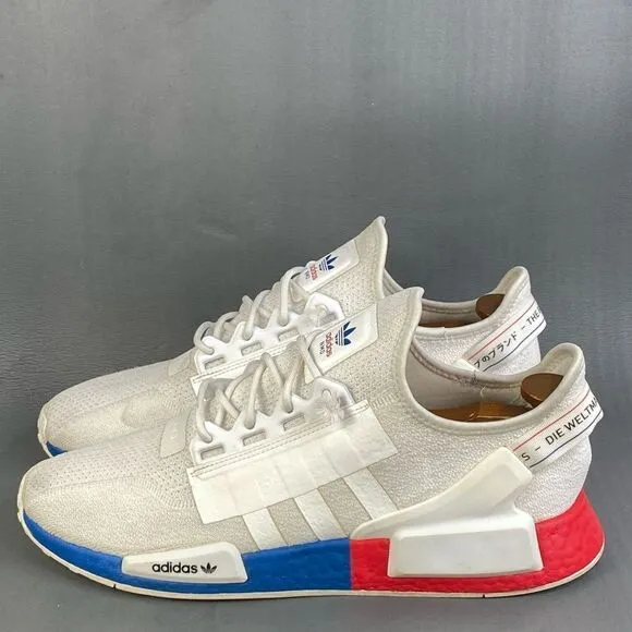 Adidas  NMD_R1 V2 'White Lush Red Blue' sneaker shoes Mens size  13