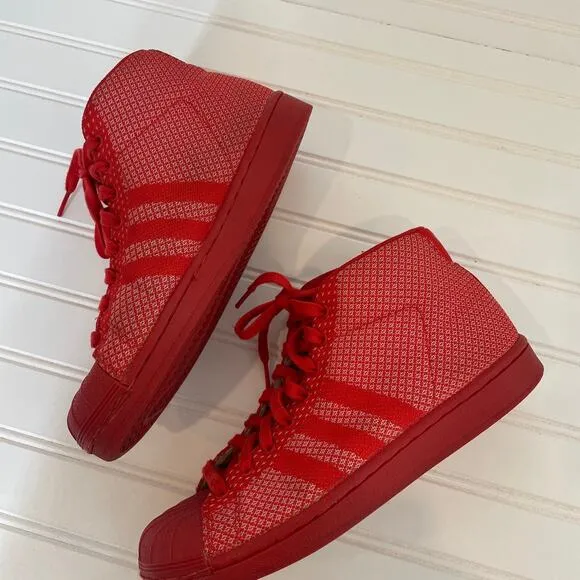 Adidas Originals Pro Model Weave Triple Red Casual Sneakers Shoes Mens Size 6