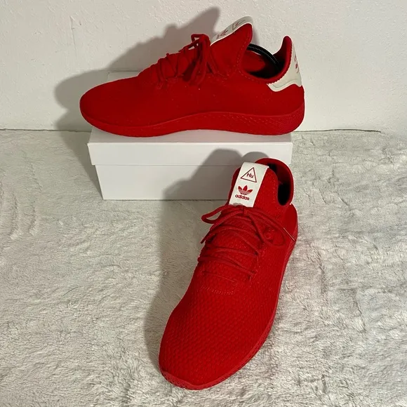 Adidas Pharrell x Tennis HU Shoes Men’s Size 11.5 Scarlet Red