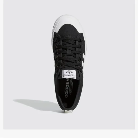 Adidas platform sneakers Black and White
